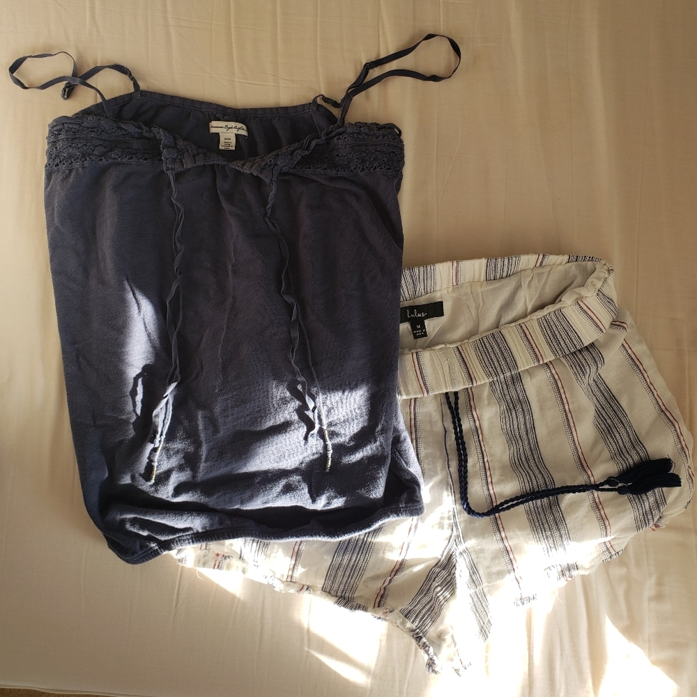 American eagle and lulu's shorts outfit